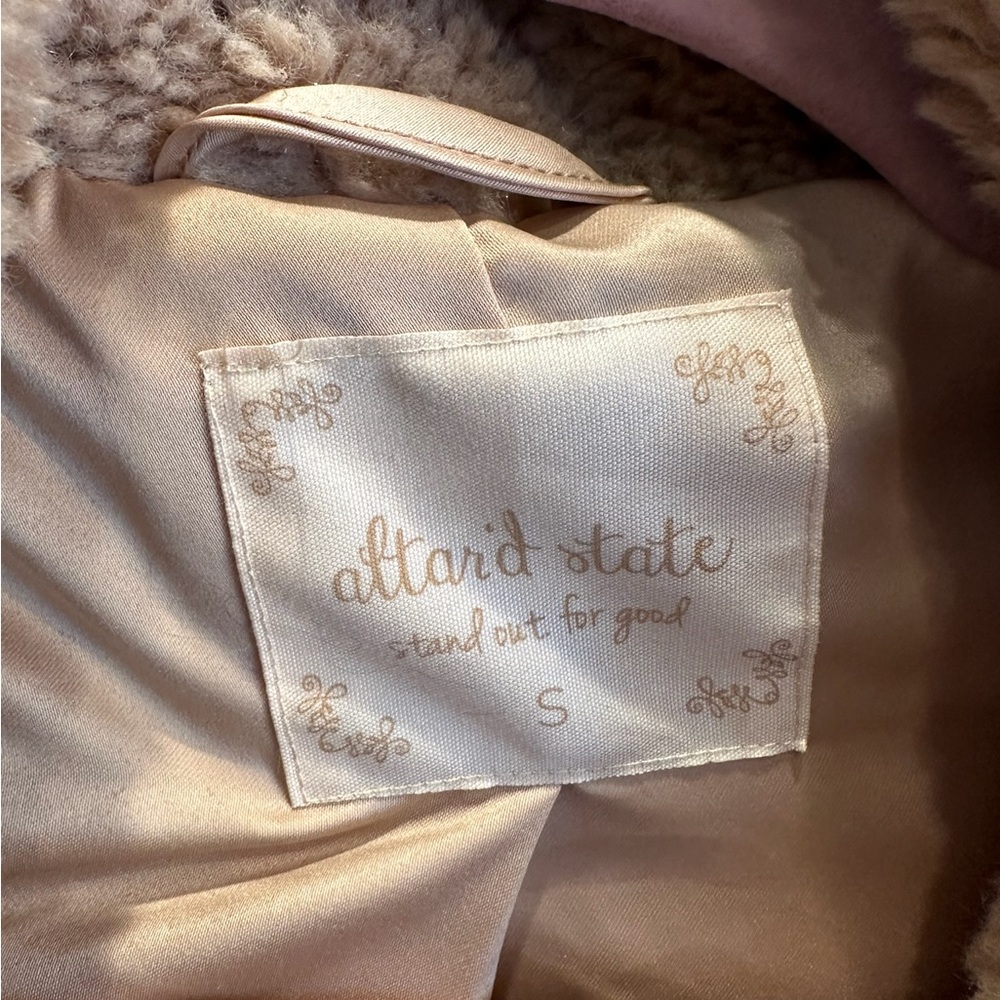 Altar'd State Cream Faux Fur Lined Jacket - Picture 4 of 4
